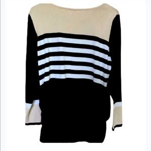 Avenue black & tan striped sweater Size 18